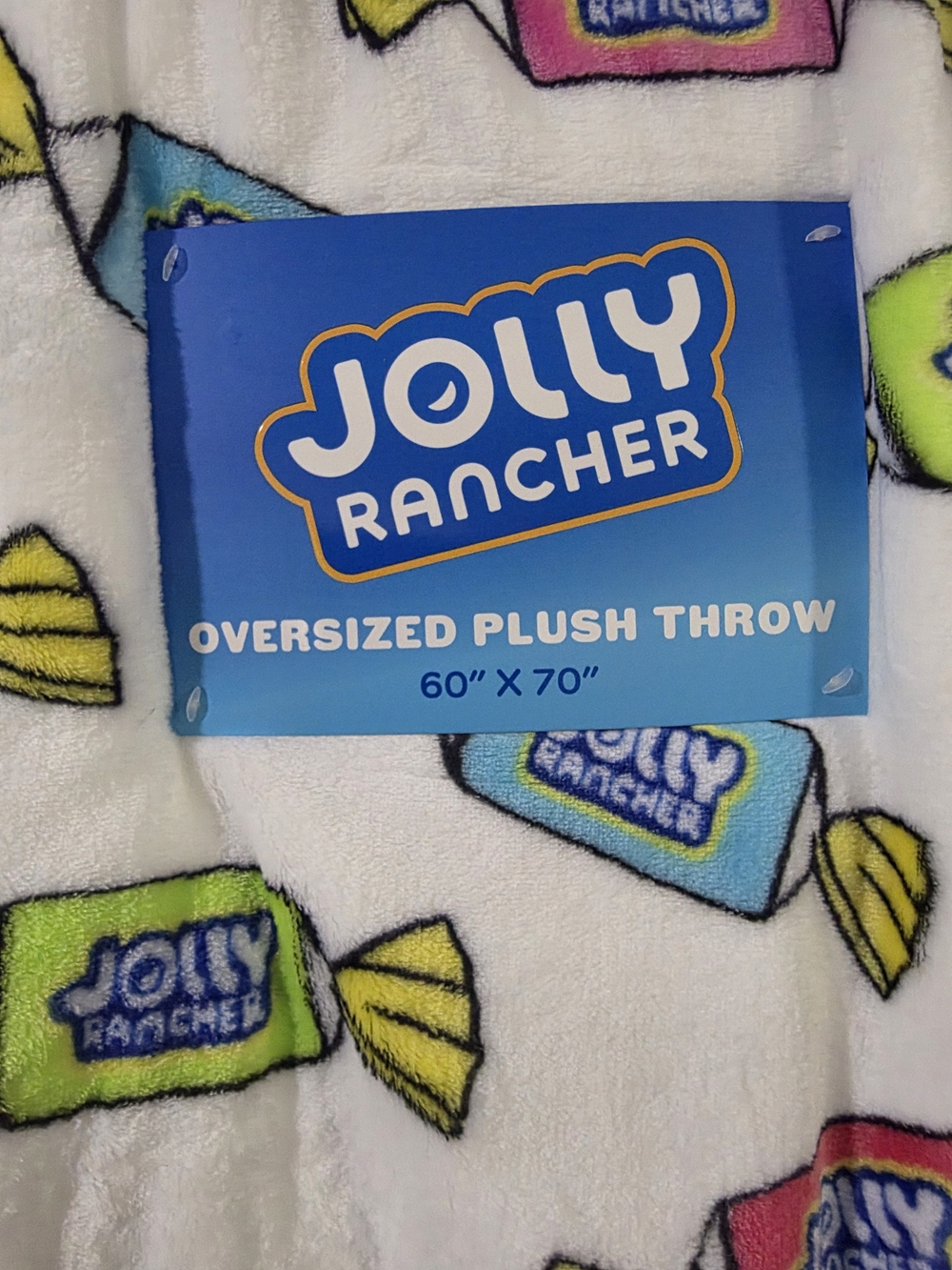 Jolly Rancher Candy Print Plush Throw Blanket - Picture 3 of 4